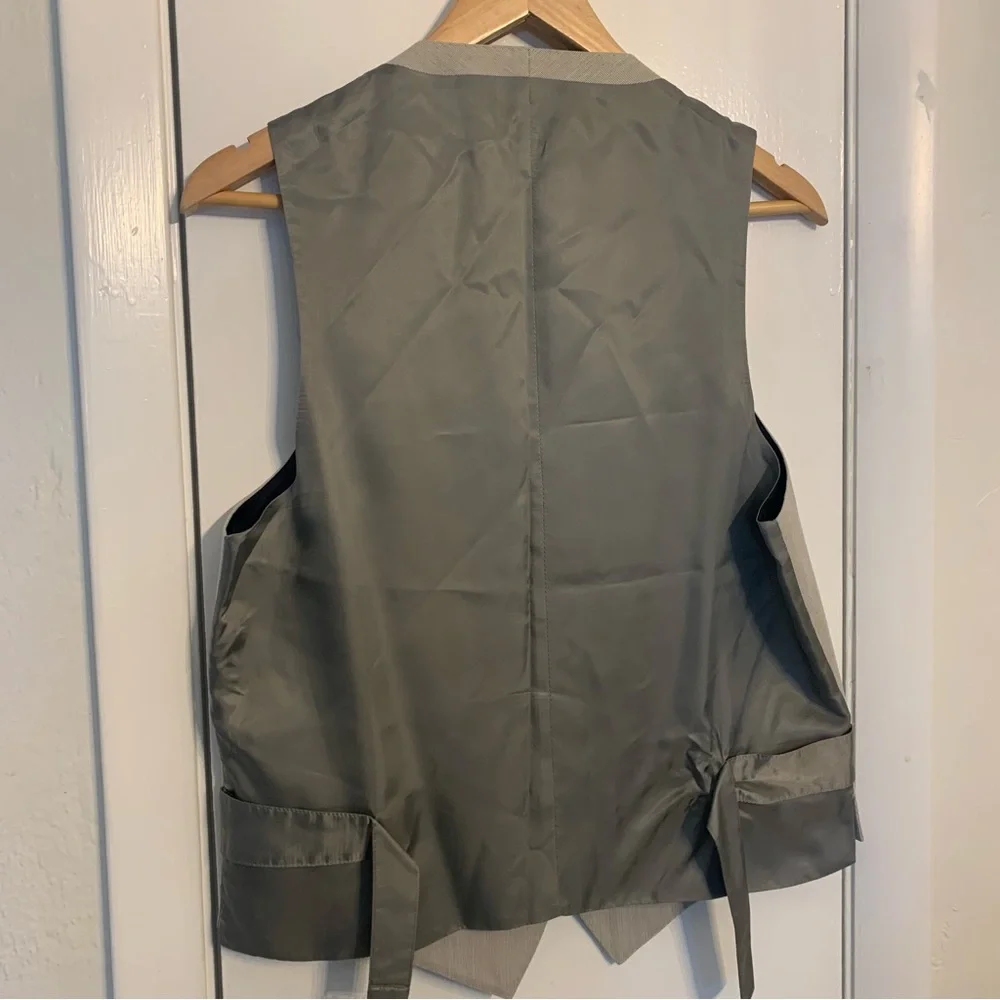 J. Crew‎ Men's Ludlow Striped Suit Vest Gray Size Small